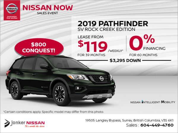 Get the 2019 Nissan Pathfinder Today!