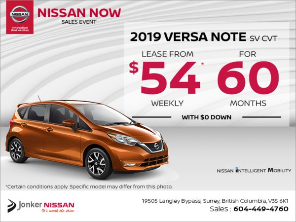 Get the 2019 Nissan Versa Note