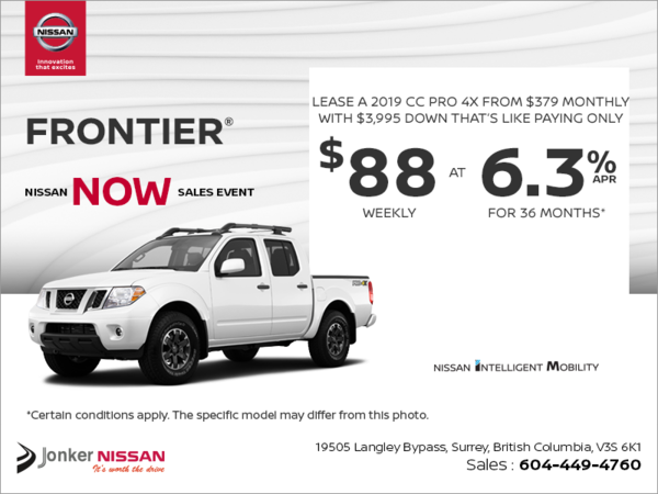 Get the 2019 Nissan Frontier Today!