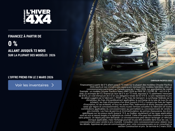 L'événement mensuel de Chrysler