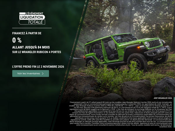 Conduisez le Jeep Wrangler 2026!