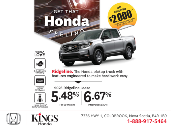 Get the 2025 Honda Ridgeline!