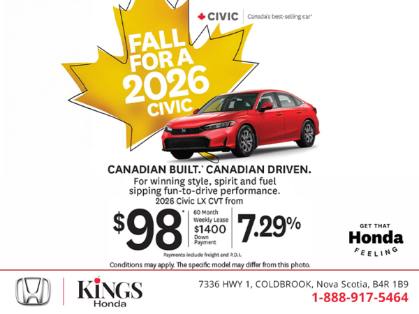Get the 2026 Honda Civic!