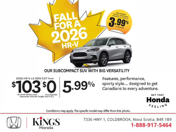 Get the 2026 Honda HR-V!