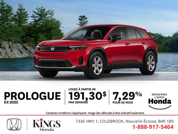 Obtenez la Honda Prologue 2025 !