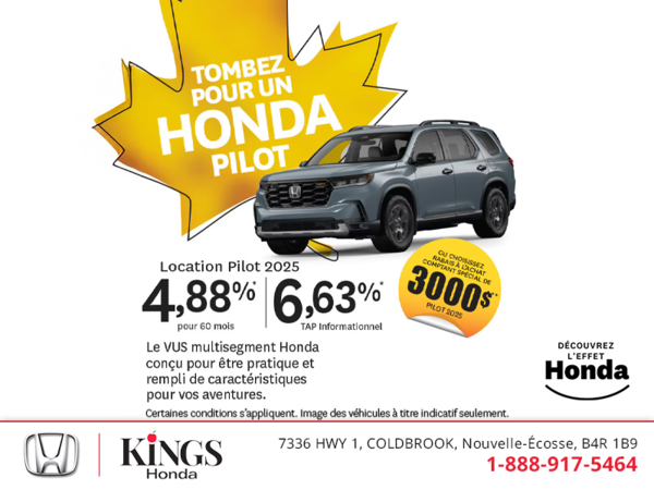 Obtenez le Honda Pilot 2025 !