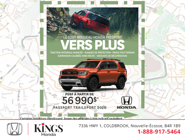 Procurez-vous le Honda Passport 2026 !