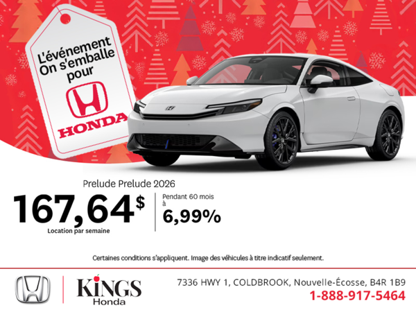Obtenez la Honda Prelude 2026 !