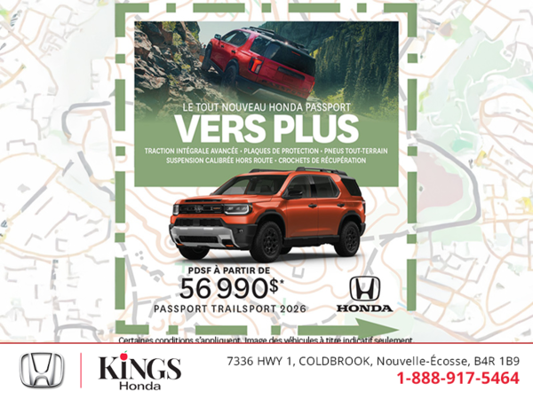 Procurez-vous le Honda Passport 2026 !