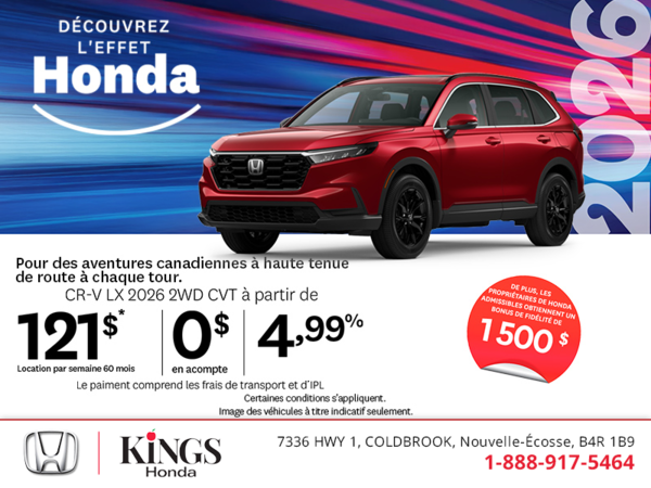 Obtenez le Honda CR-V 2026 !