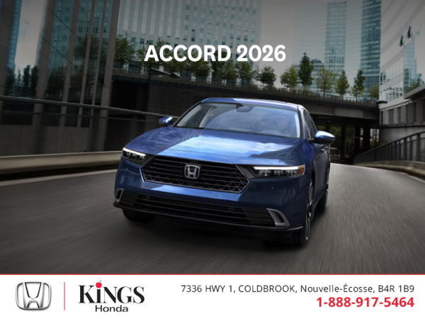 Obtenez la Honda Accord 2026 !