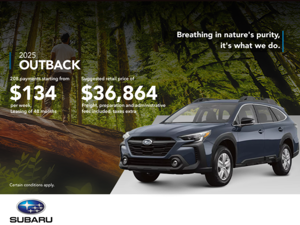 Get the 2025 Outback today!