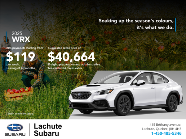 Get the 2025 WRX today!