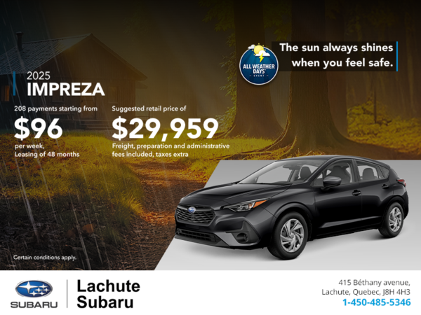 Get the 2025 Impreza!