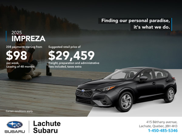 Get the 2025 Impreza!