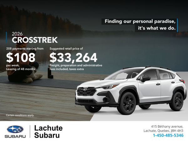 Get the 2026 Crosstrek today!