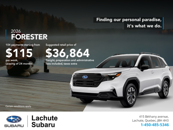 Get the 2026 Forester!