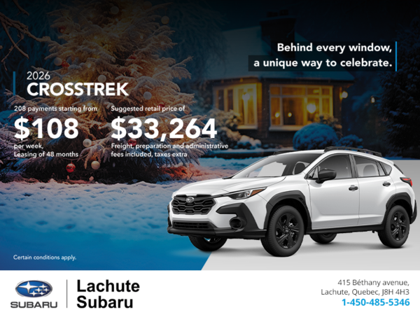 Get the 2026 Crosstrek today!