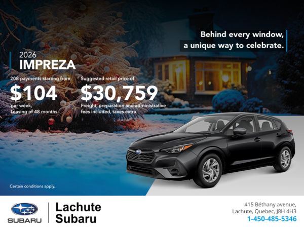 Get the 2026 Impreza!