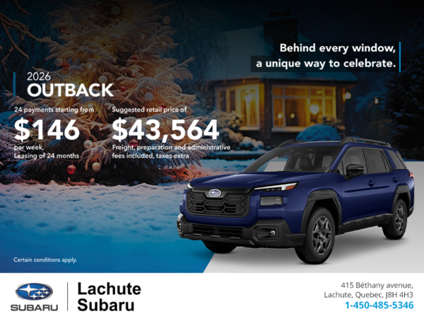 Get the 2026 Outback today!