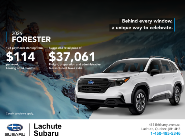 Get the 2026 Forester!