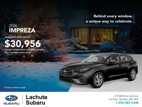 Get the 2026 Impreza!