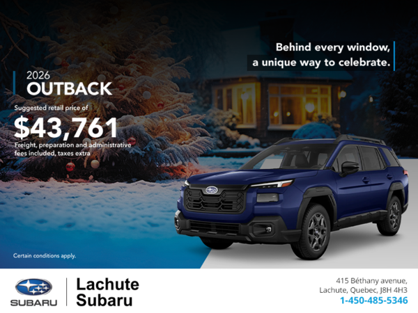 Get the 2026 Outback today!