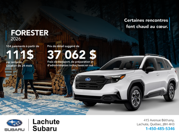 Procurez-vous le Forester 2026!