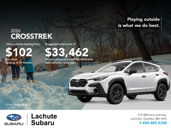 Get the 2026 Crosstrek today!