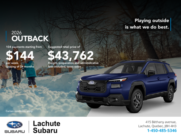 Get the 2026 Outback today!