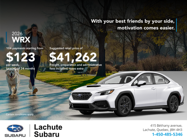 Get the 2026 WRX today!