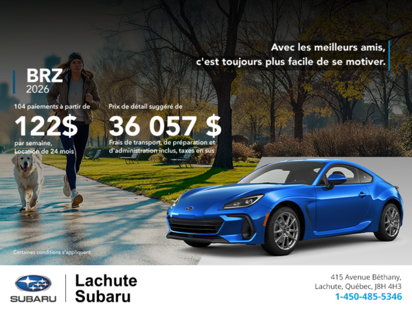 Procurez-vous la BRZ 2026!