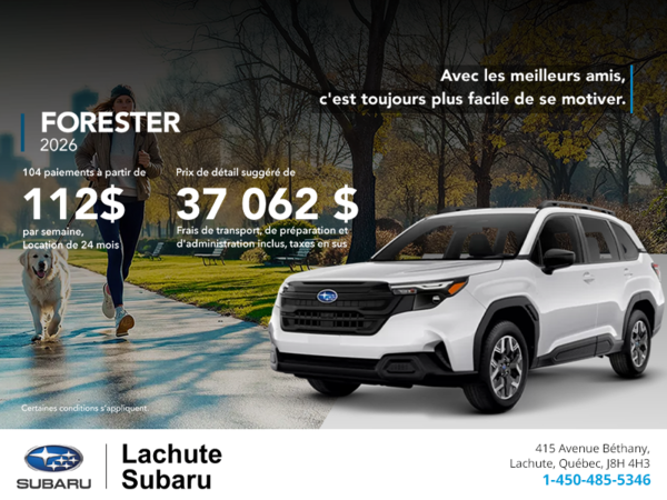 Procurez-vous le Forester 2026!