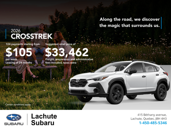 Get the 2026 Crosstrek today!