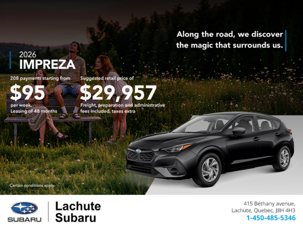 Get the 2026 Impreza!