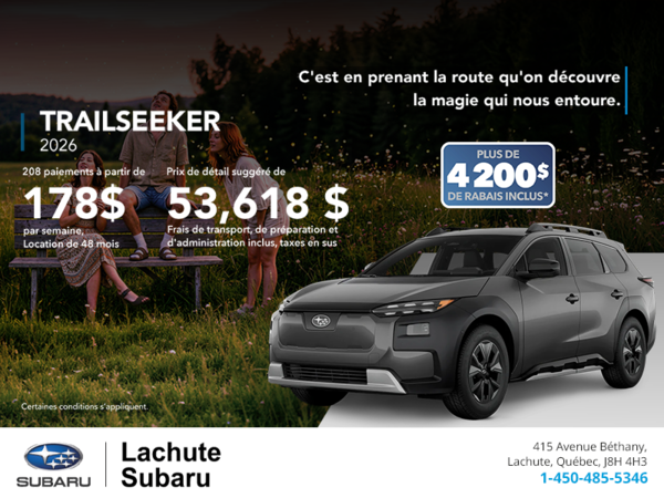 Procurez-vous le Trailseeker 2026!