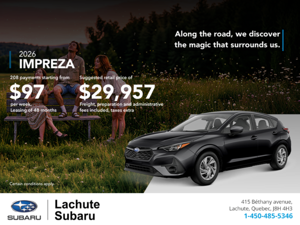 Get the 2026 Impreza!