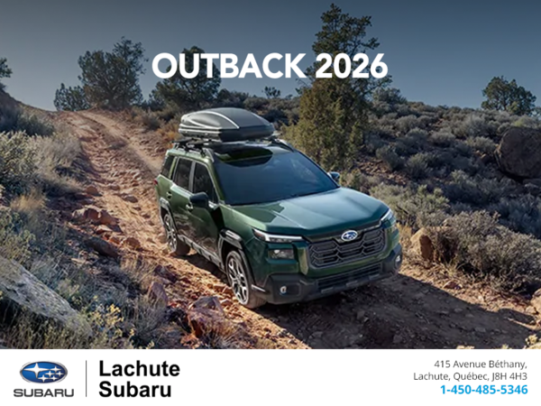 Procurez-vous le Outback 2026!