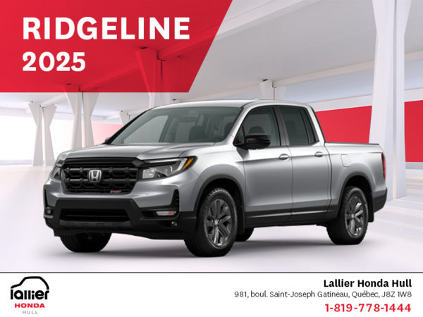 Obtenez le Honda Ridgeline 2025 !