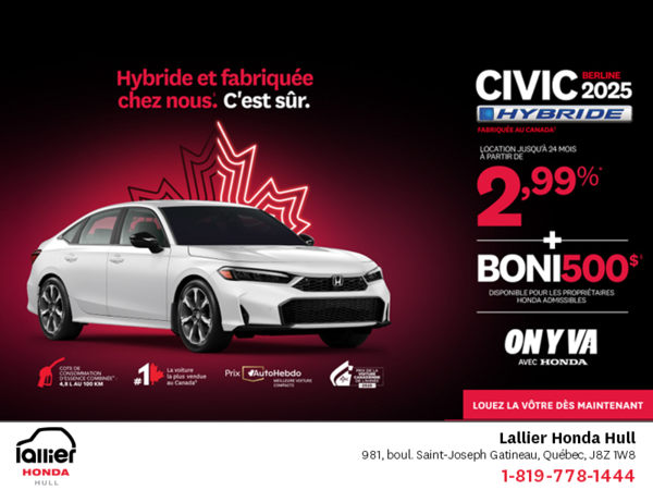 L'événement mensuel Honda !
