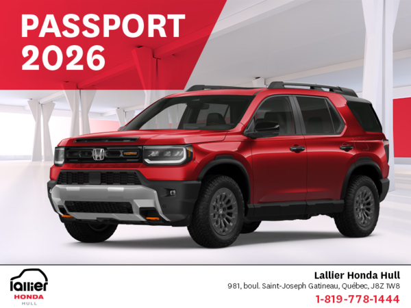 Obtenez le Honda Passport 2026 !