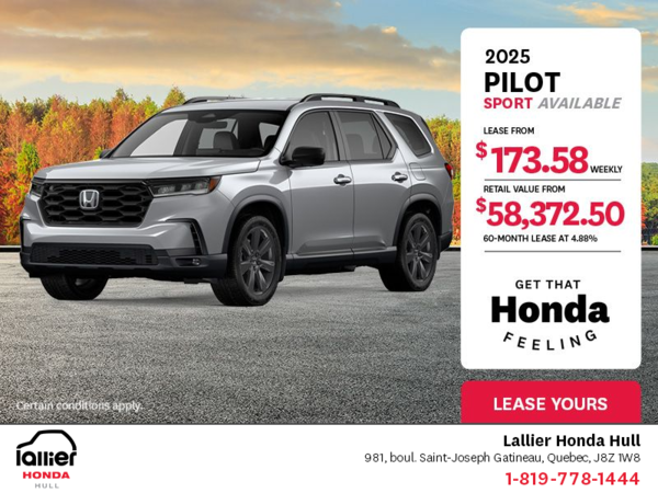 Get the 2025 Honda Pilot!