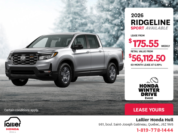 Get the 2026 Honda Ridgeline!
