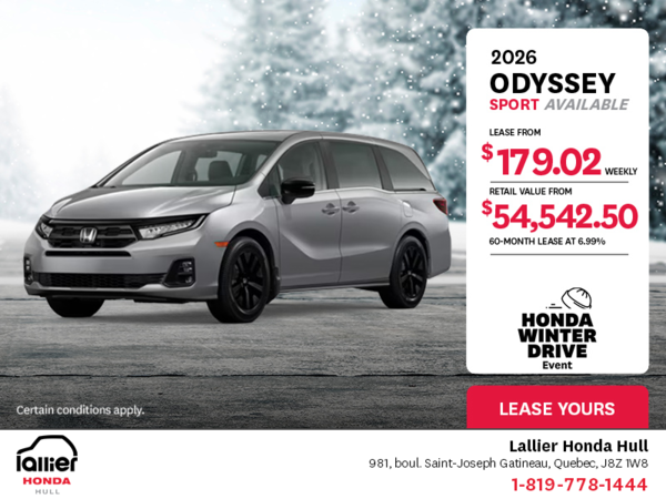 Get the 2026 Honda Odyssey!