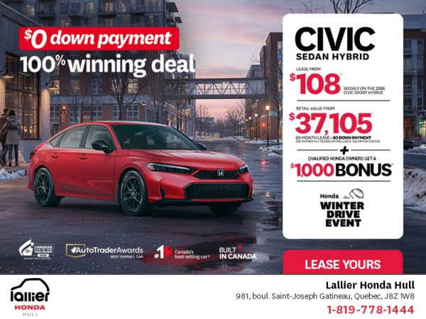 Get the 2026 Honda Civic Sedan Hybrid!