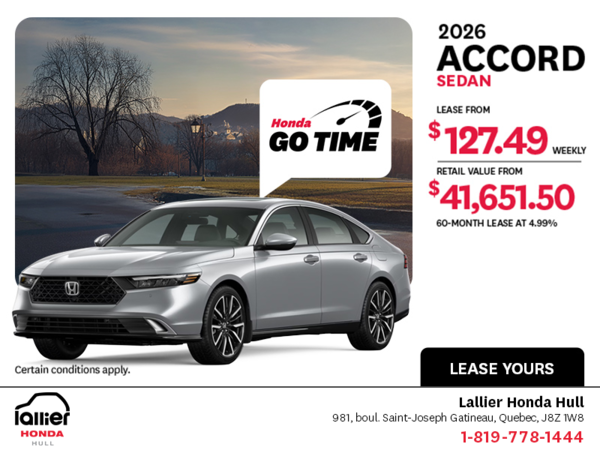 Get the 2026 Honda Accord!