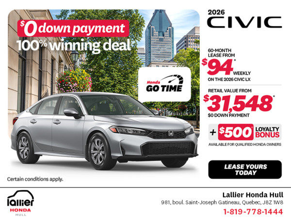 Get the 2026 Honda Civic!