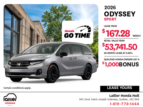 Get the 2026 Honda Odyssey!
