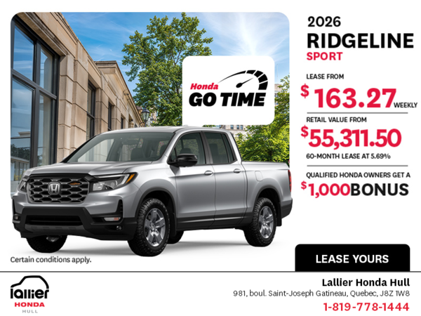 Get the 2026 Honda Ridgeline!