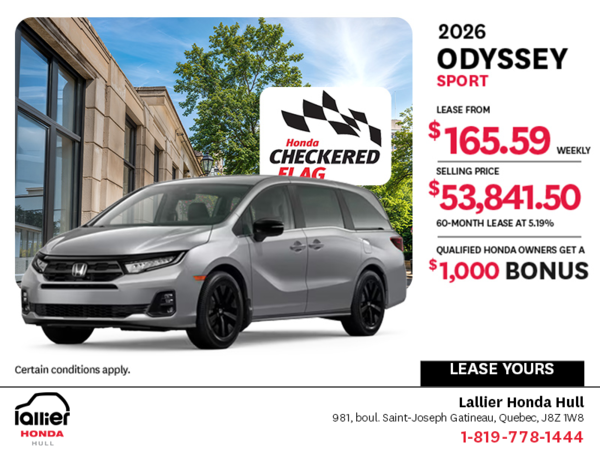 Get the 2026 Honda Odyssey!